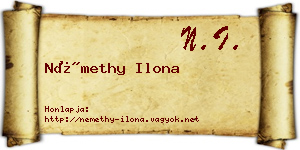 Némethy Ilona névjegykártya