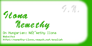 ilona nemethy business card